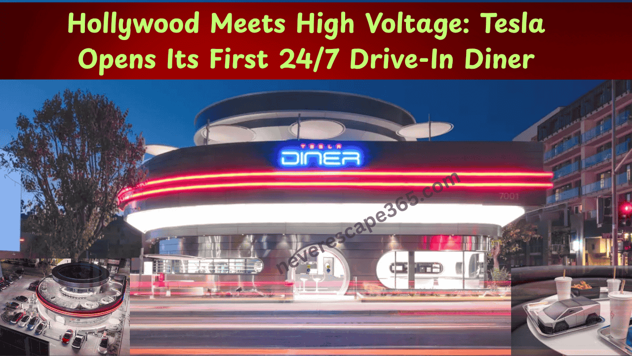 Hollywood Meets High Voltage: Tesla Opens Its First 24/7 Drive-In Diner